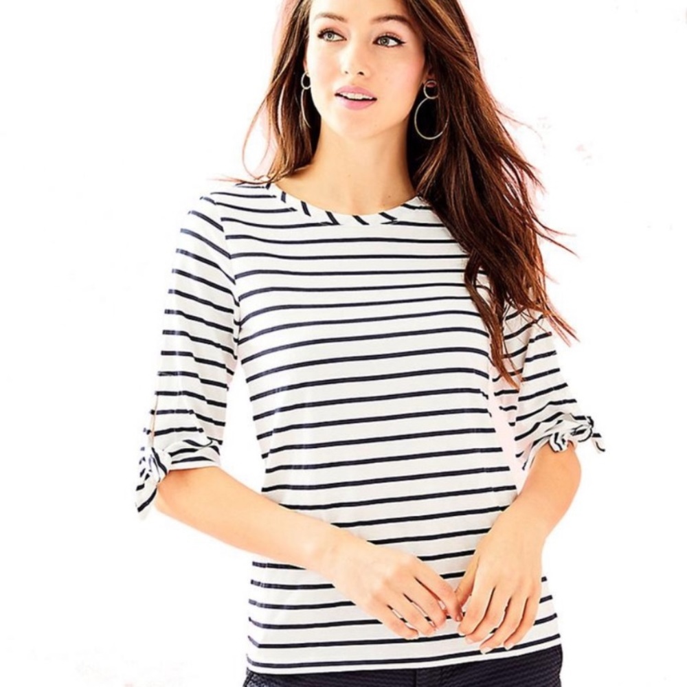 Lily Pulitzer Preston Striped Knit Tie Top